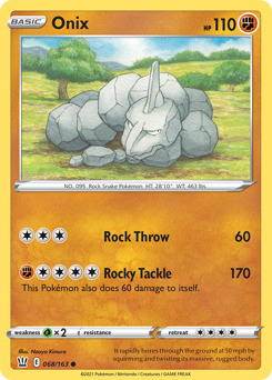 Onix #68 Onix - Battle Styles - #68 - Pokemon TCG card
