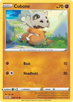 Cubone - Battle Styles - #69 - Pokemon TCG card