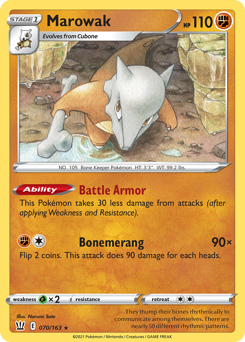 Marowak #70 Marowak - Battle Styles - #70 - Pokemon TCG card