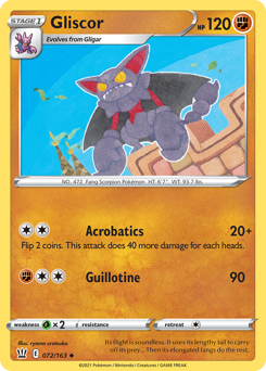 Gliscor - Battle Styles - #72 - Pokemon TCG card