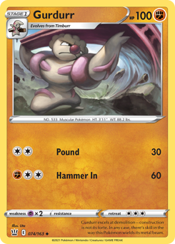 Gurdurr #74 Gurdurr - Battle Styles - #74 - Pokemon TCG card