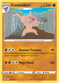 Conkeldurr #75 Conkeldurr - Battle Styles - #75 - Pokemon TCG card