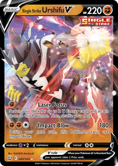 Single Strike Urshifu V #85 Single Strike Urshifu V - Battle Styles - #85 - Pokemon TCG card