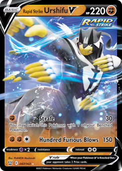 Rapid Strike Urshifu V #87 Rapid Strike Urshifu V - Battle Styles - #87 - Pokemon TCG card