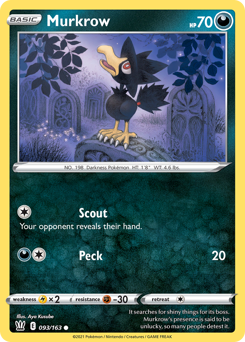 Murkrow #93 Murkrow - Battle Styles - #93 - Pokemon TCG card