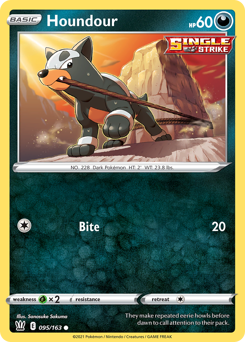Houndour #95 Houndour - Battle Styles - #95 - Pokemon TCG card