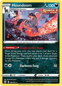 Houndoom - Battle Styles - #96 - Pokemon TCG card