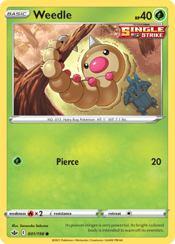 Weedle - Chilling Reign - #1 - Pokemon TCG card