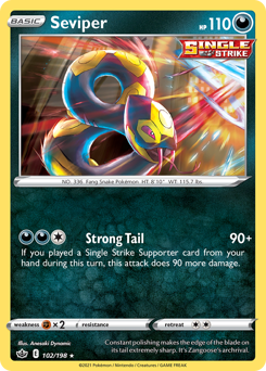 Seviper #102 Seviper - Chilling Reign - #102 - Pokemon TCG card