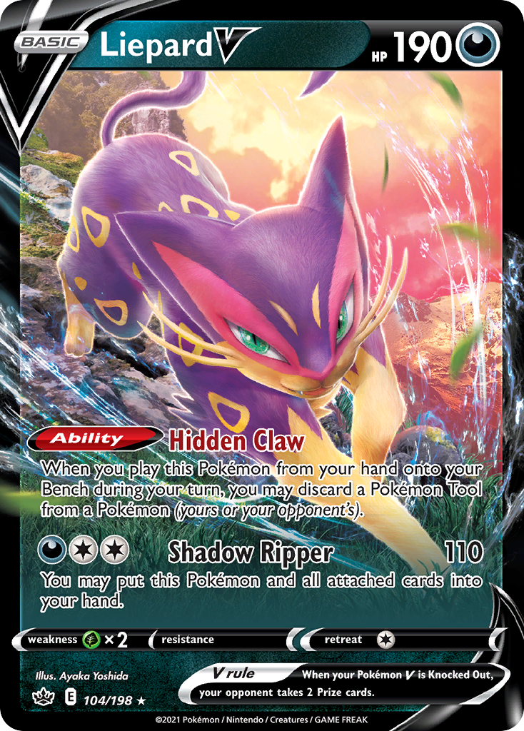 Liepard V - Chilling Reign - #104 - Pokemon TCG card