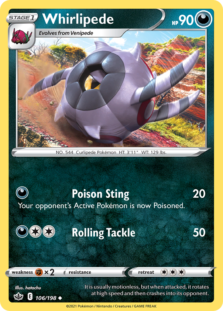 Whirlipede - Chilling Reign - #106 - Pokemon TCG card