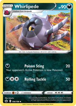 Whirlipede - Chilling Reign - #106 - Pokemon TCG card