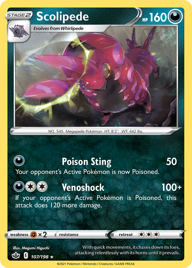 Scolipede - Chilling Reign - #107 - Pokemon TCG card