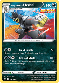 Single Strike Urshifu #108 Single Strike Urshifu - Chilling Reign - #108 - Pokemon TCG card