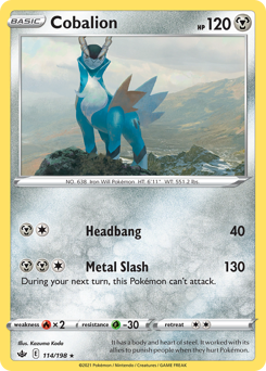 Cobalion #114 Cobalion - Chilling Reign - #114 - Pokemon TCG card