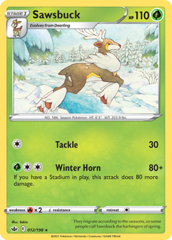 Sawsbuck - Chilling Reign - #12 - Pokemon TCG card