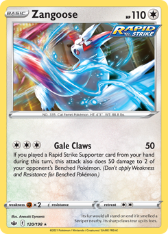 Zangoose #120 Zangoose - Chilling Reign - #120 - Pokemon TCG card