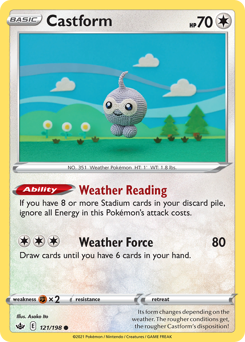 Castform - Chilling Reign - #121 - Pokemon TCG card