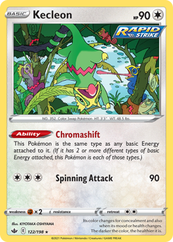 Kecleon #122 Kecleon - Chilling Reign - #122 - Pokemon TCG card