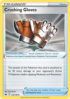 Crushing Gloves - Chilling Reign - #133 - Pokemon TCG card