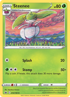 Steenee #14 Steenee - Chilling Reign - #14 - Pokemon TCG card