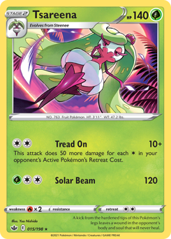 Tsareena #15 Tsareena - Chilling Reign - #15 - Pokemon TCG card