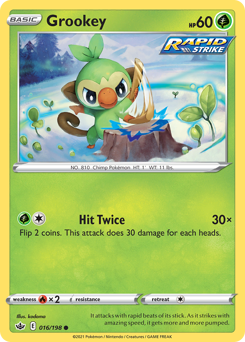 Grookey - Chilling Reign - #16 - Pokemon TCG card