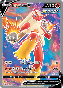 Blaziken V #161 Blaziken V - Chilling Reign - #161 - Pokemon TCG card