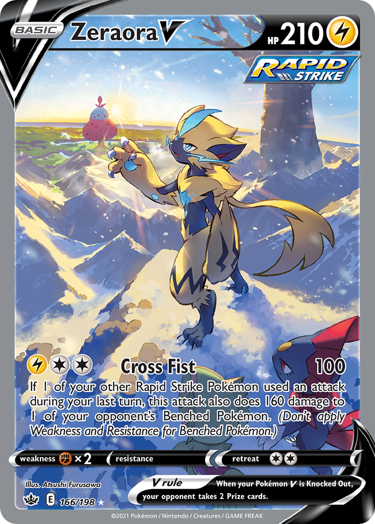 Zeraora V - Chilling Reign - #166 - Pokemon TCG card