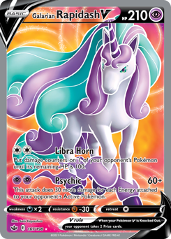 Galarian Rapidash V #167 Galarian Rapidash V - Chilling Reign - #167 - Pokemon TCG card