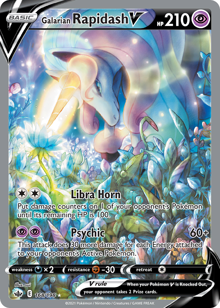 Galarian Rapidash V - Chilling Reign - #168 - Pokemon TCG card