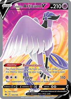 Galarian Articuno V - Chilling Reign - #169 - Pokemon TCG card