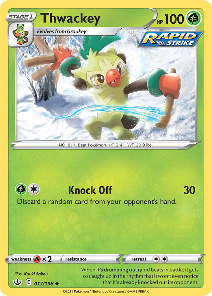 Thwackey - Chilling Reign - #17 - Pokemon TCG card