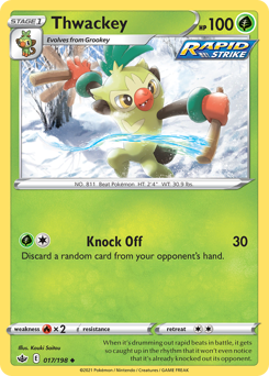 Thwackey - Chilling Reign - #17 - Pokemon TCG card