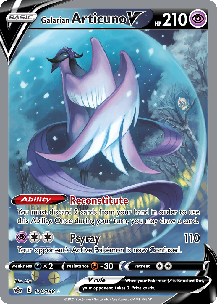 Galarian Articuno V - Chilling Reign - #170 - Pokemon TCG card