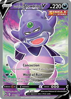 Galarian Slowking V #178 Galarian Slowking V - Chilling Reign - #178 - Pokemon TCG card
