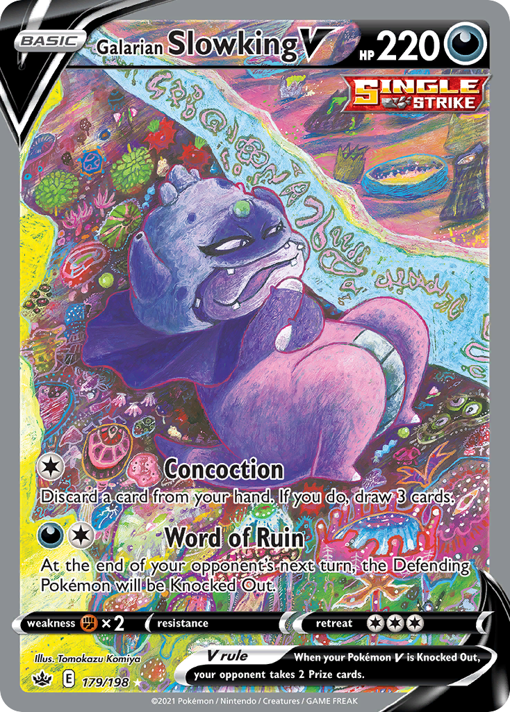 Galarian Slowking V - Chilling Reign - #179 - Pokemon TCG card