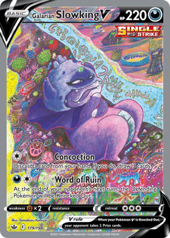 Galarian Slowking V #179 Galarian Slowking V - Chilling Reign - #179 - Pokemon TCG card