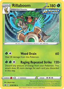 Rillaboom - Chilling Reign - #18 - Pokemon TCG card
