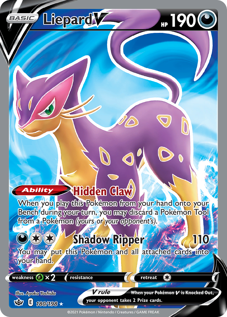 Liepard V - Chilling Reign - #180 - Pokemon TCG card