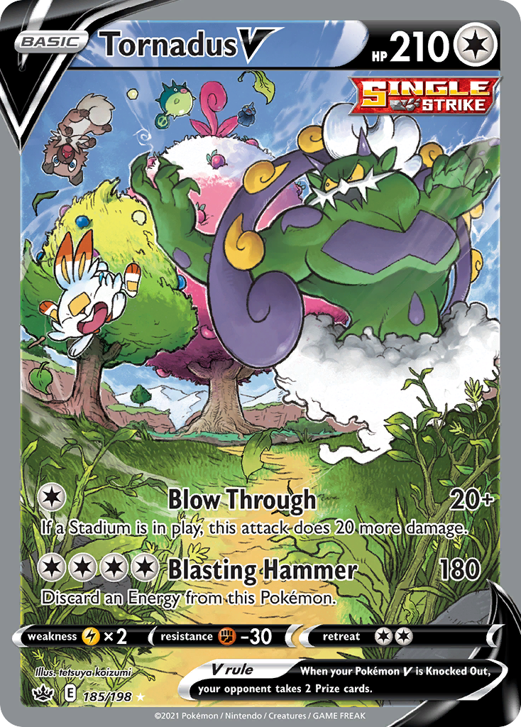 Tornadus V - Chilling Reign - #185 - Pokemon TCG card