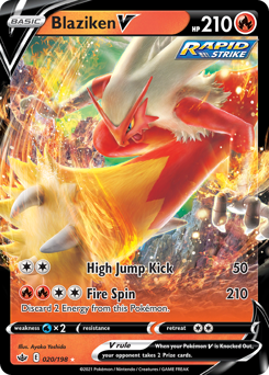 Blaziken V - Chilling Reign - #20 - Pokemon TCG card