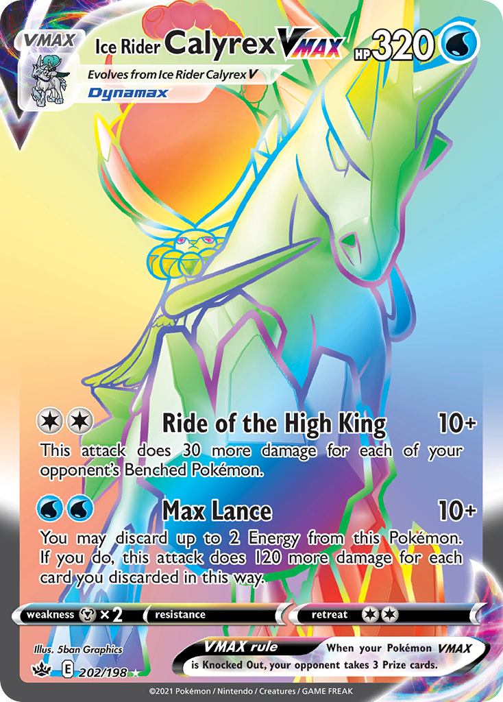 Ice Rider Calyrex VMAX - Chilling Reign - #202 - Pokemon TCG card