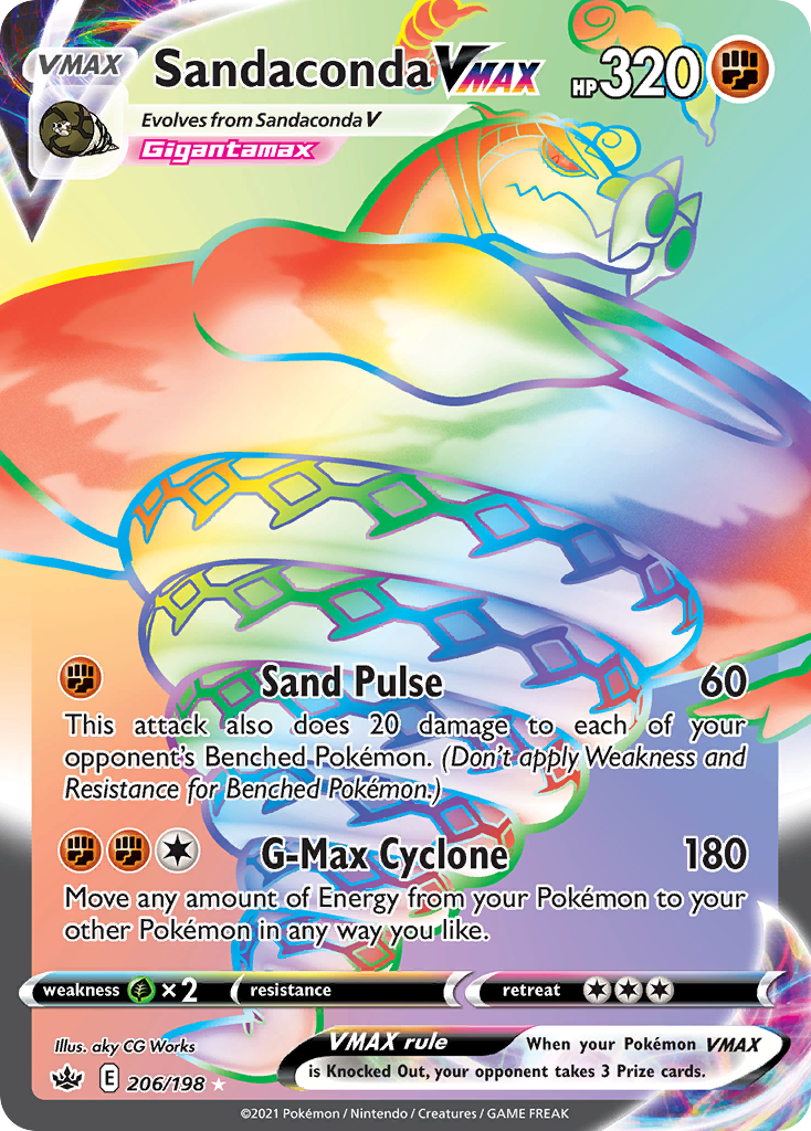 Sandaconda VMAX - Chilling Reign - #206 - Pokemon TCG card