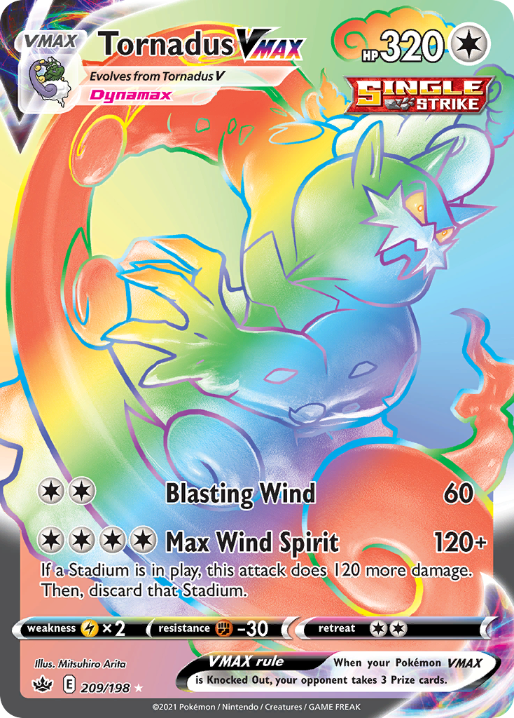 Tornadus VMAX - Chilling Reign - #209 - Pokemon TCG card