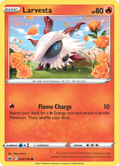 Larvesta #23 Larvesta - Chilling Reign - #23 - Pokemon TCG card