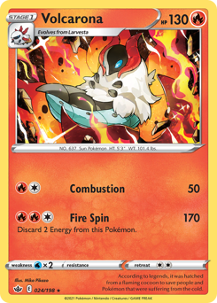 Volcarona #24 Volcarona - Chilling Reign - #24 - Pokemon TCG card