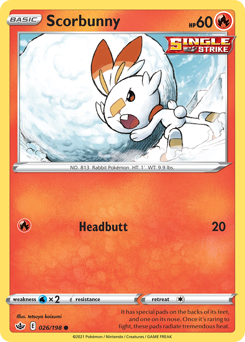 Scorbunny - Chilling Reign - #26 - Pokemon TCG card