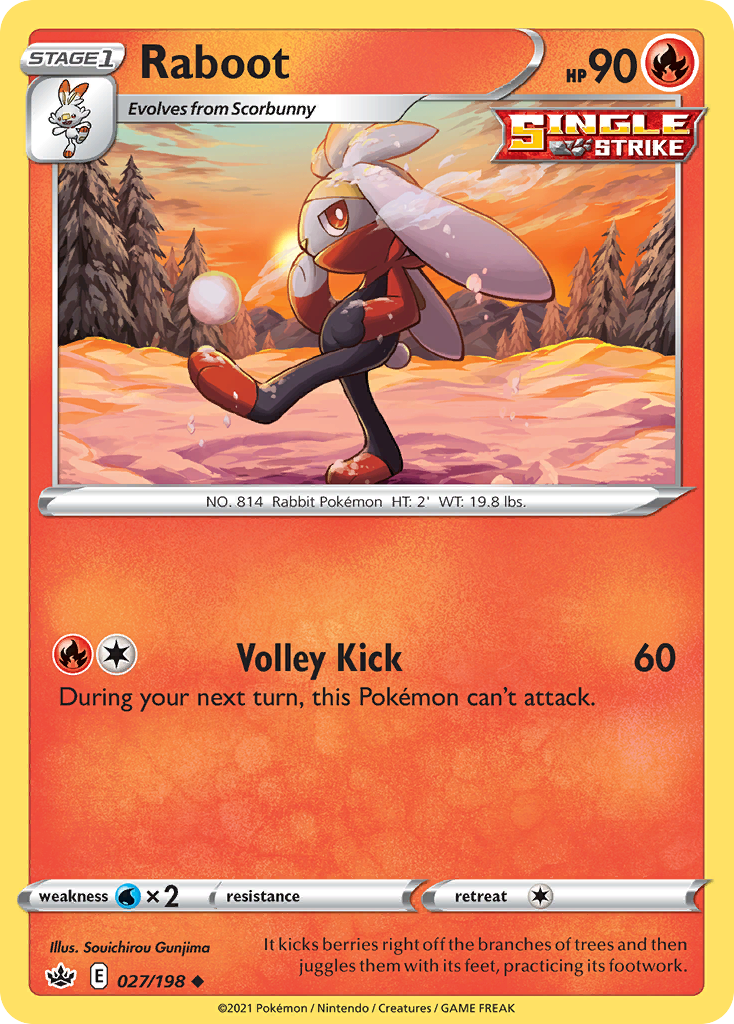 Raboot - Chilling Reign - #27 - Pokemon TCG card
