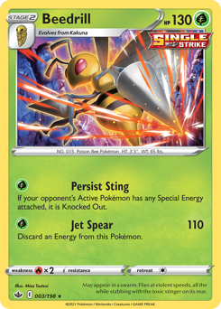 Beedrill - Chilling Reign - #3 - Pokemon TCG card